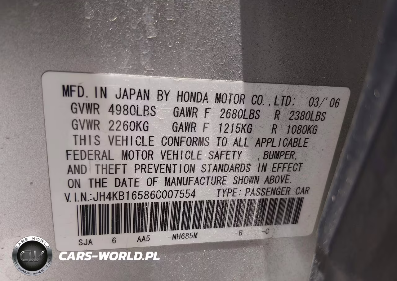 2006 Acura Rl 3.5 VIN:JH4KB16586C007554 - 9