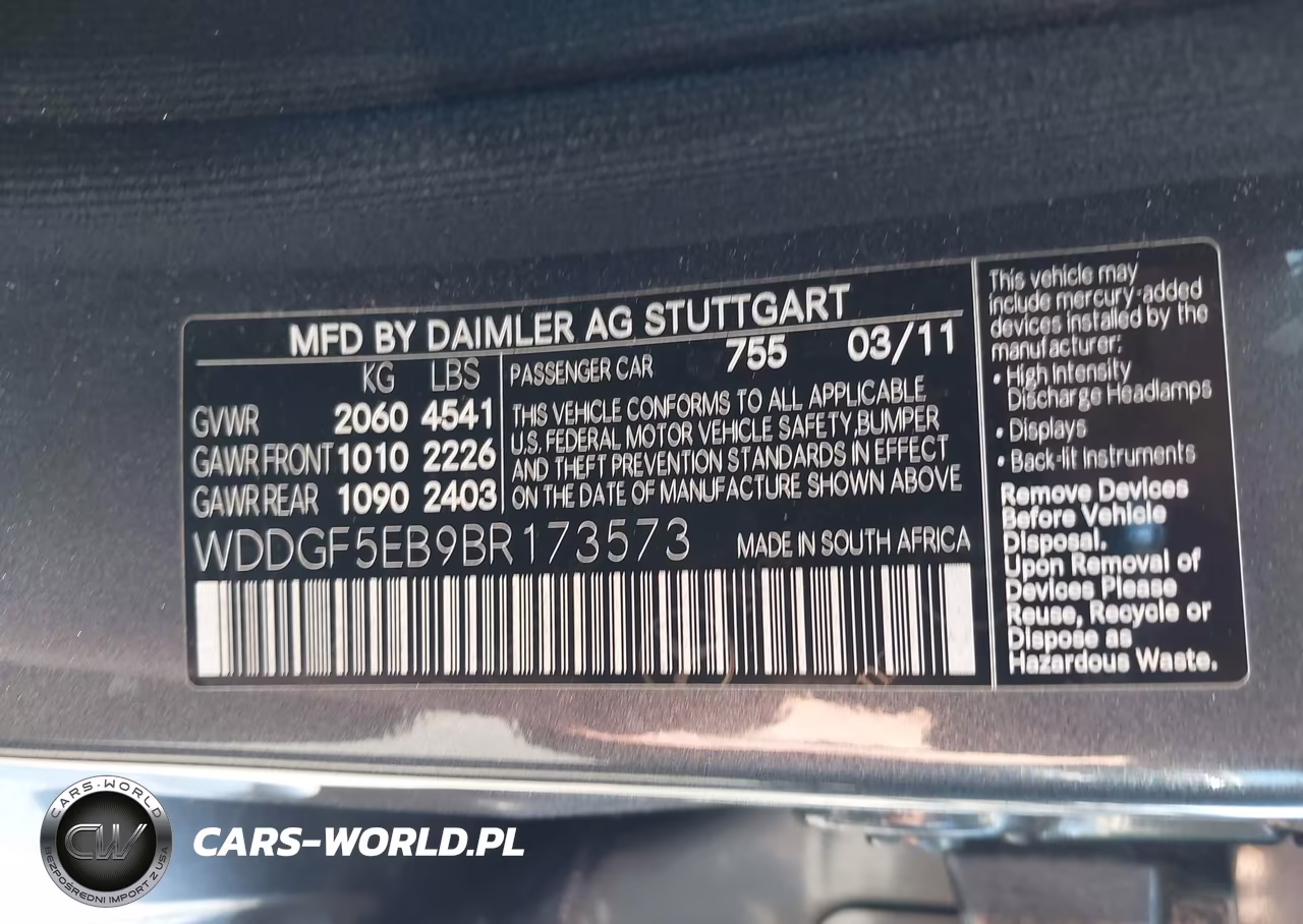 2011 Mercedes-Benz C 300 Luxury-Sport VIN:WDDGF5EB9BR173573 - 9