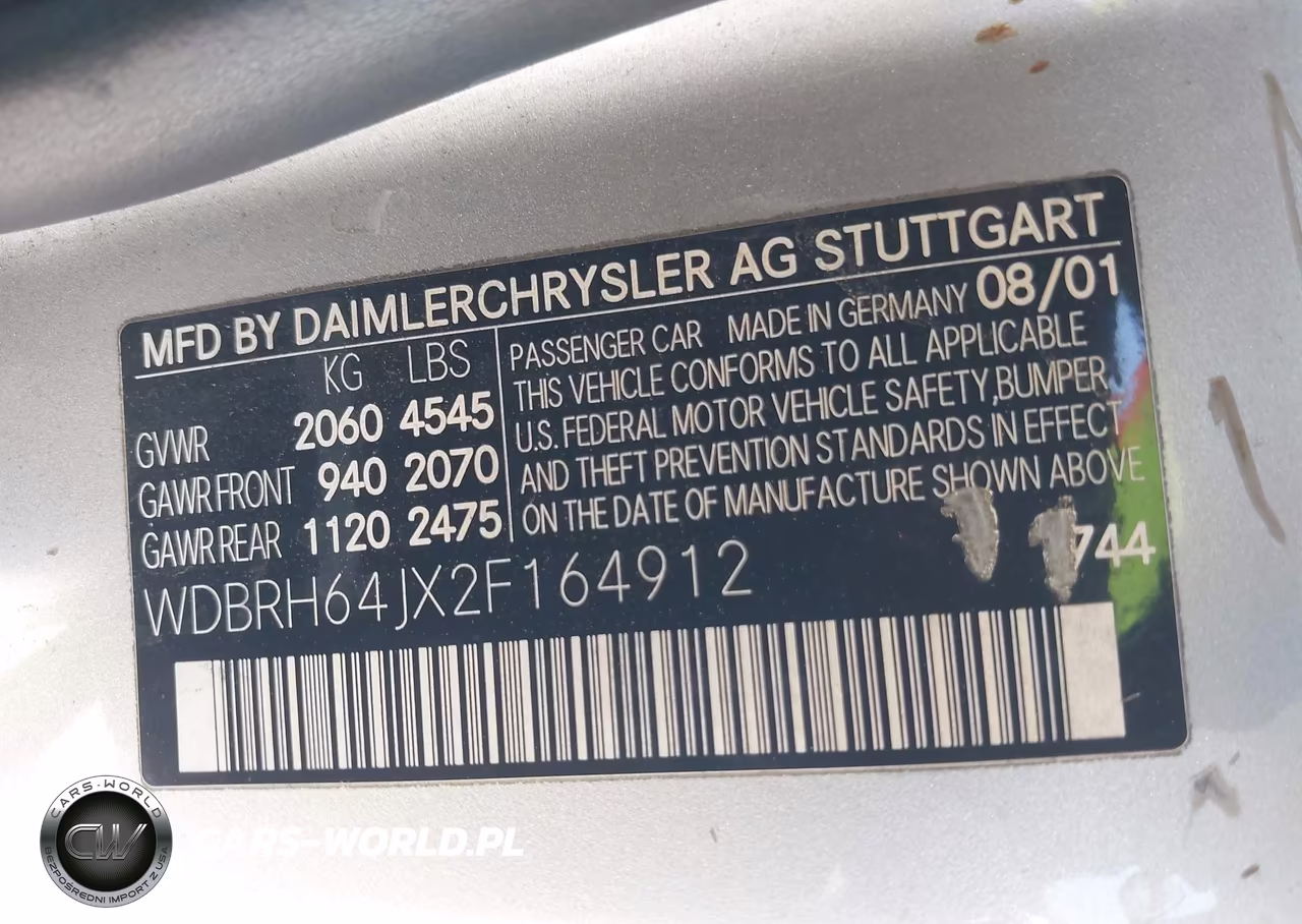 2002 Mercedes-Benz C 320 VIN:WDBRH64JX2F164912 - 9