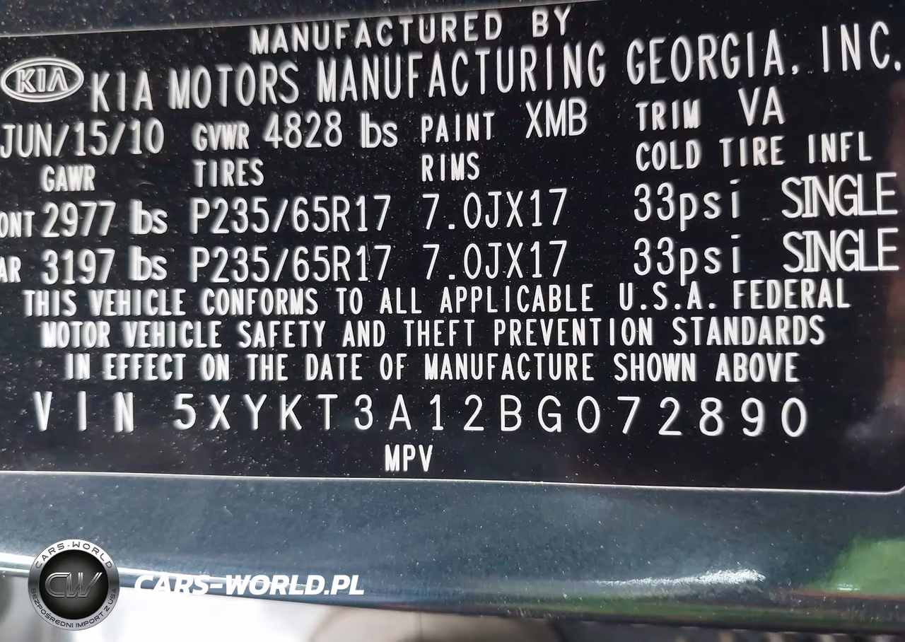 2011 Kia Sorento Lx VIN:5XYKT3A12BG072890 - 9