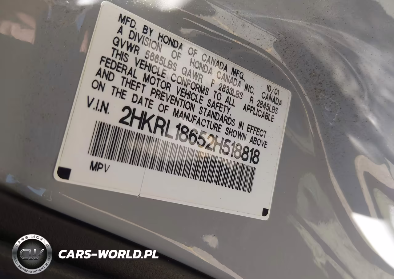 2002 Honda Odyssey Ex VIN:2HKRL18652H518818 - 9
