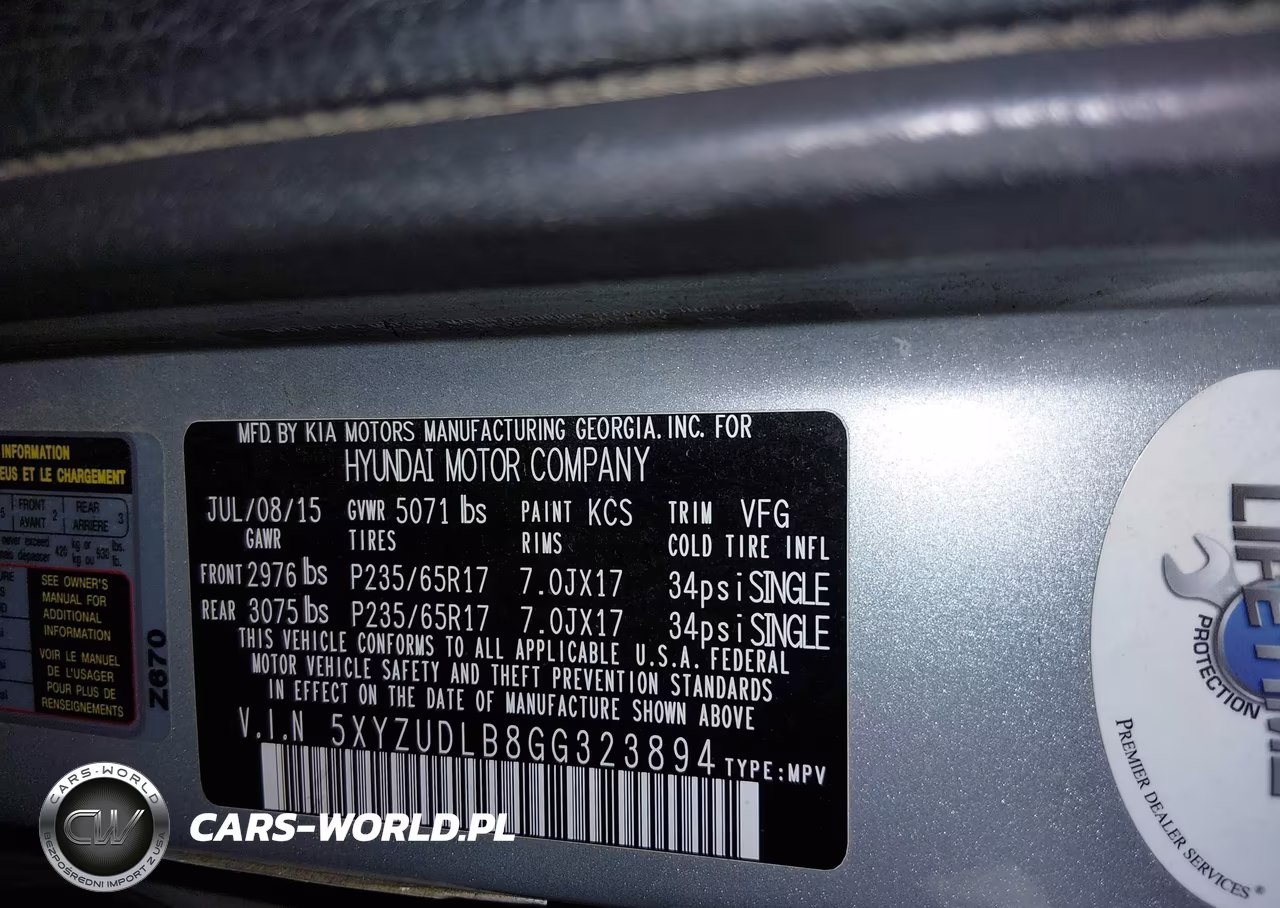 2016 Hyundai Santa Fe Sport 2.4L VIN:5XYZUDLB8GG323894 - 9