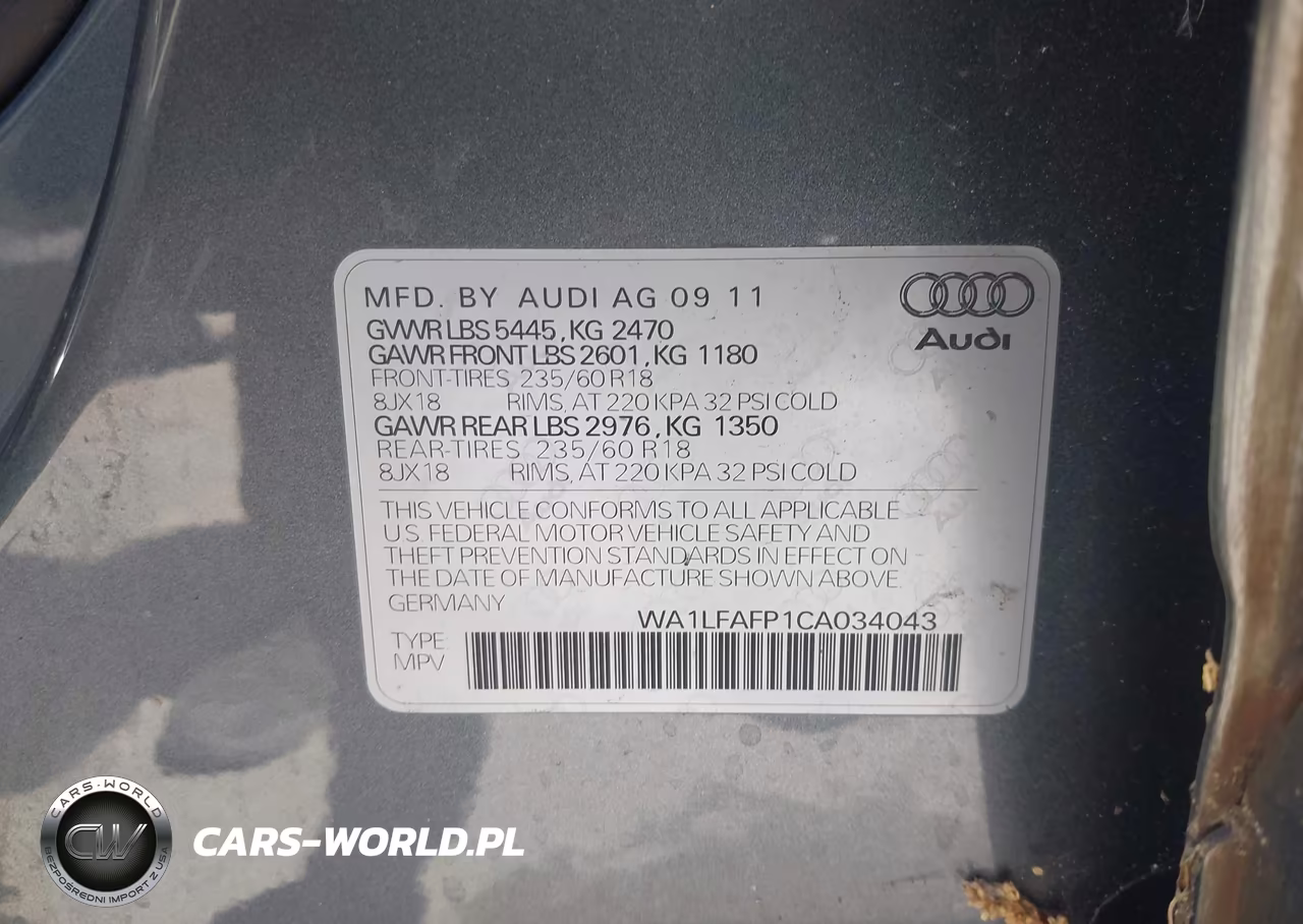 2012 Audi Q5 2.0T Premium VIN:WA1LFAFP1CA034043 - 9