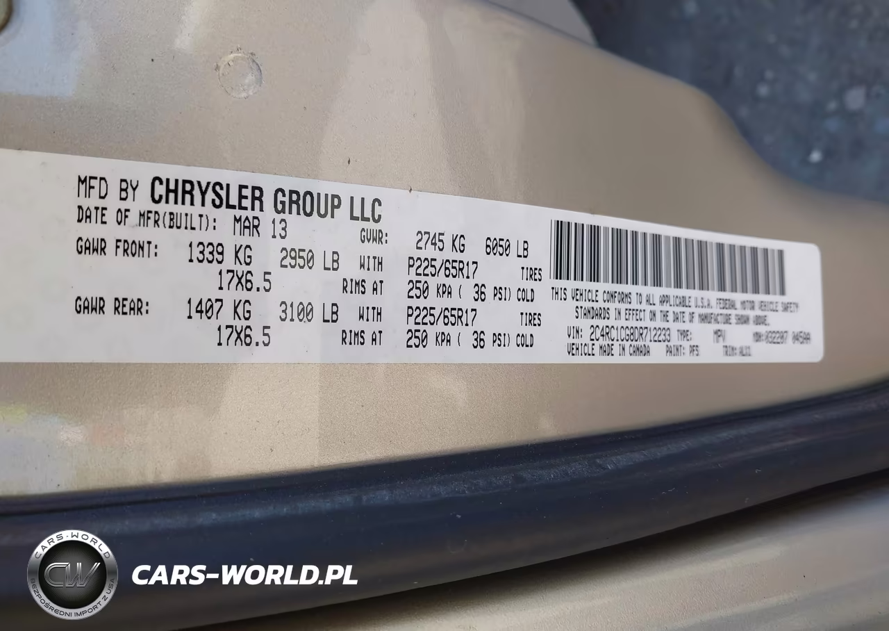 2013 Chrysler Town & Country Touring-L VIN:2C4RC1CG8DR712233 - 9