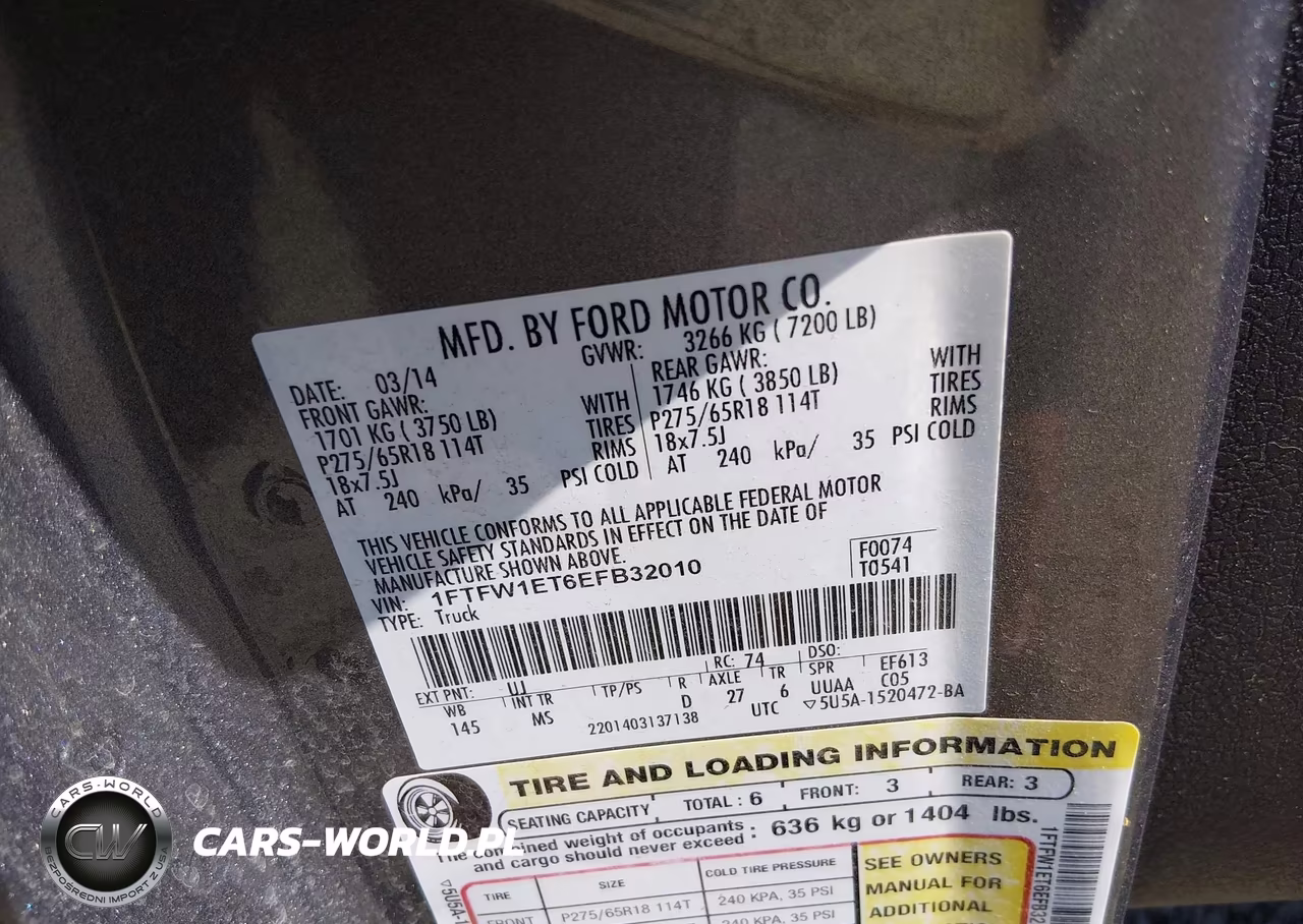 2014 Ford F-150 Xlt VIN:1FTFW1ET6EFB32010 - 9