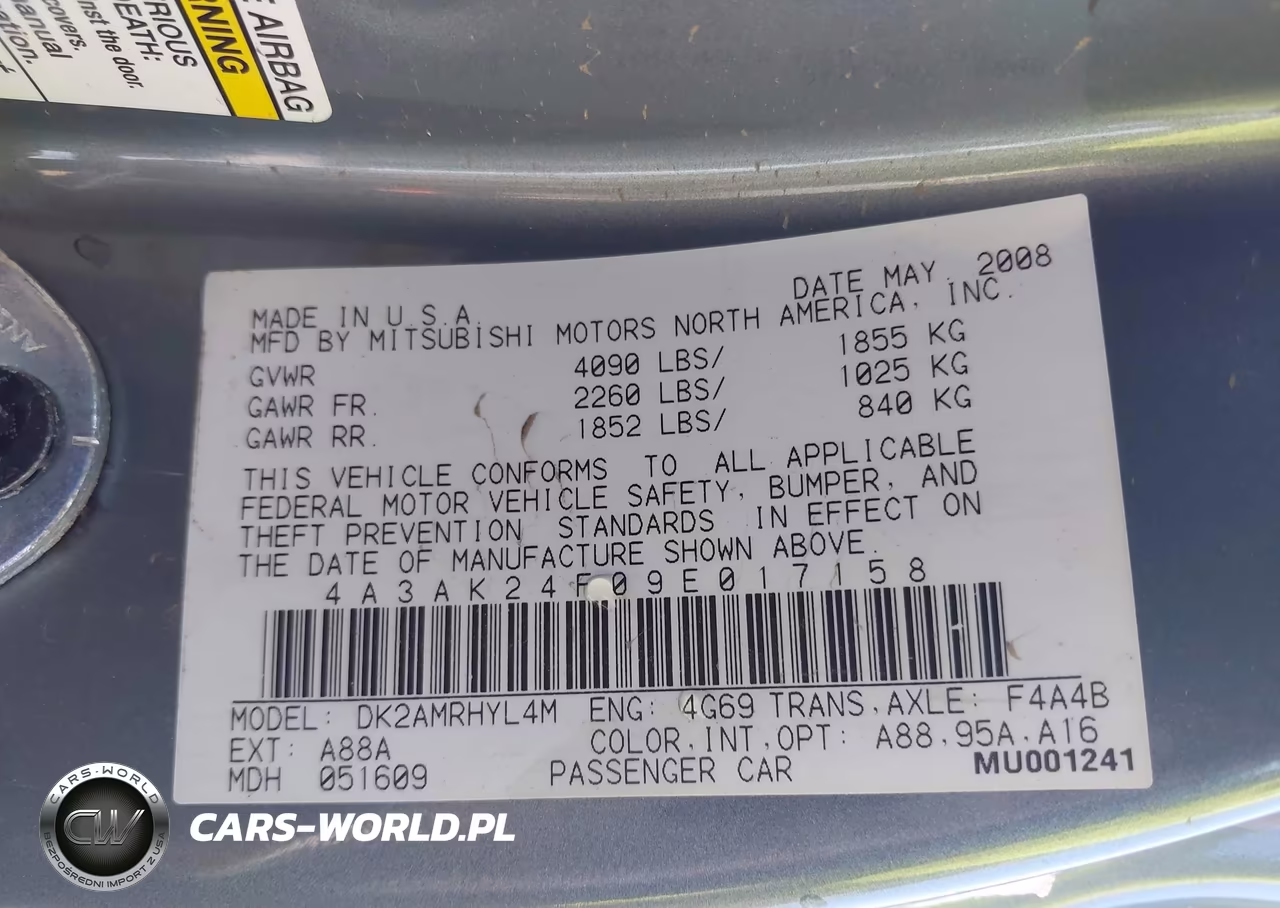 2009 Mitsubishi Eclipse Gs VIN:4A3AK24F09E017158 - 9