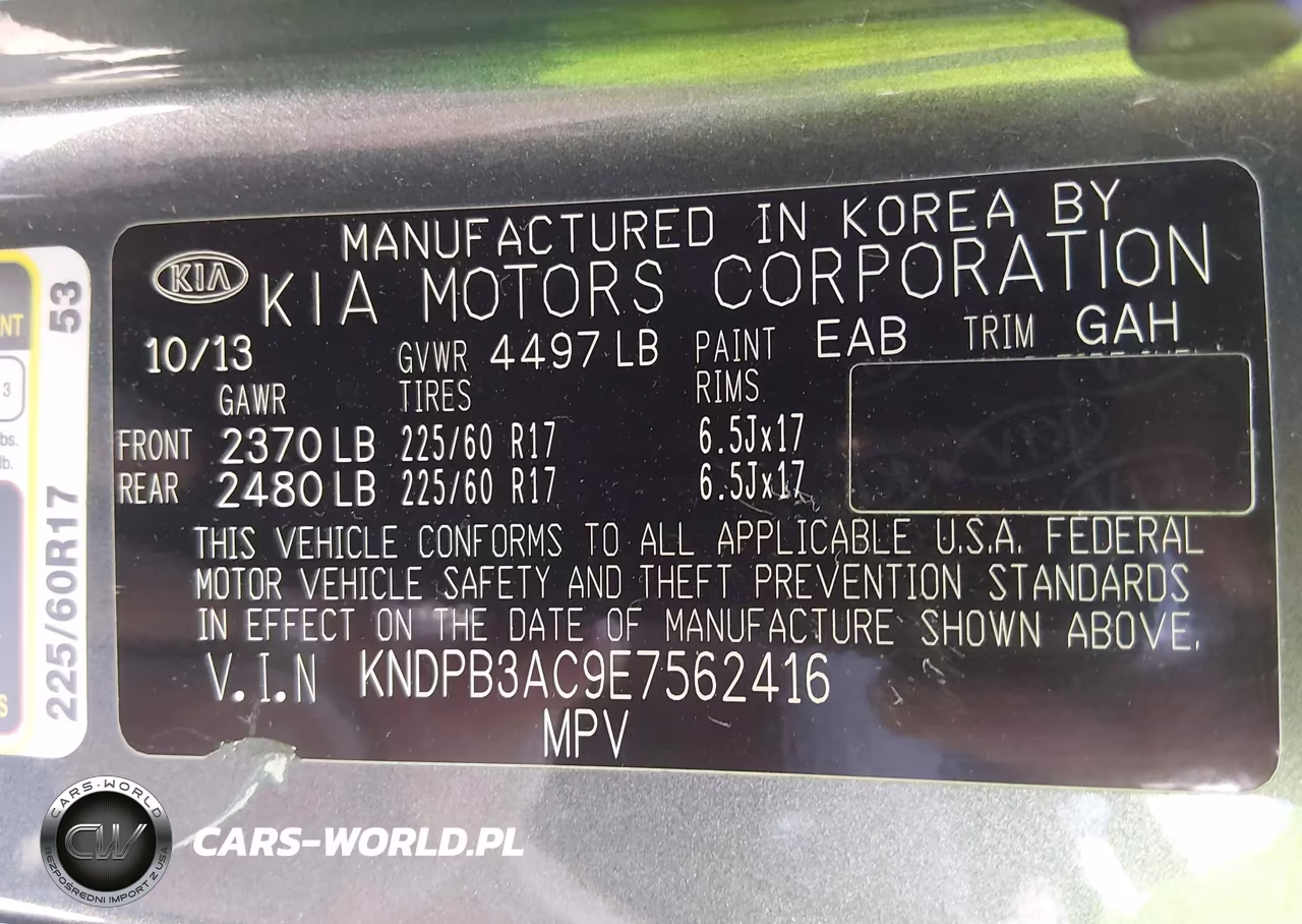 2014 Kia Sportage Lx VIN:KNDPB3AC9E7562416 - 9