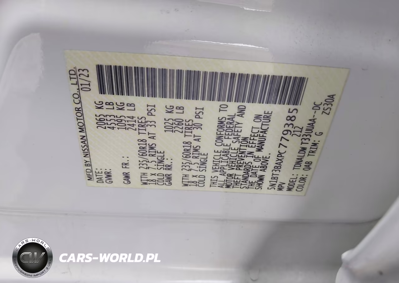 2023 Nissan Rogue Sv Fwd VIN:5N1BT3BAXPC779385 - 9