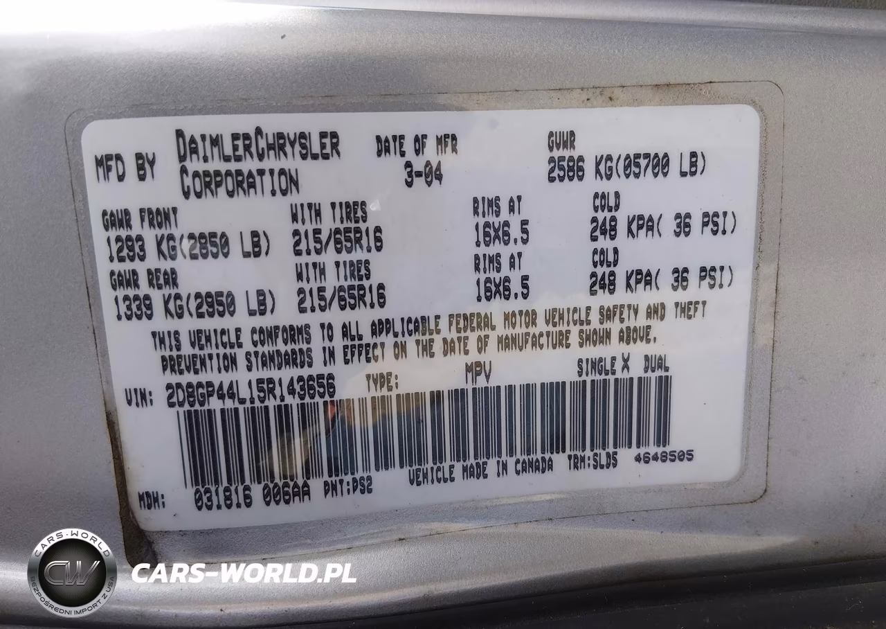 2005 Dodge Grand Caravan Sxt VIN:2D8GP44L15R143656 - 9