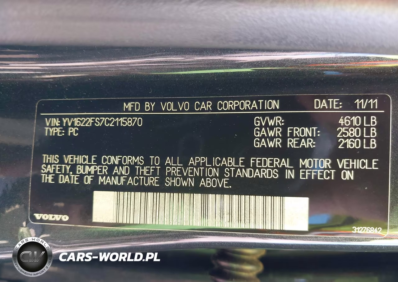 2012 Volvo S60 T5 VIN:YV1622FS7C2115870 - 9