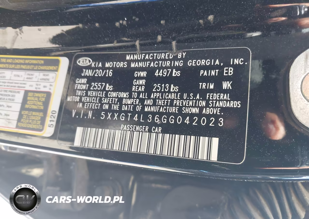 2016 Kia Optima Lx VIN:5XXGT4L36GG042023 - 9