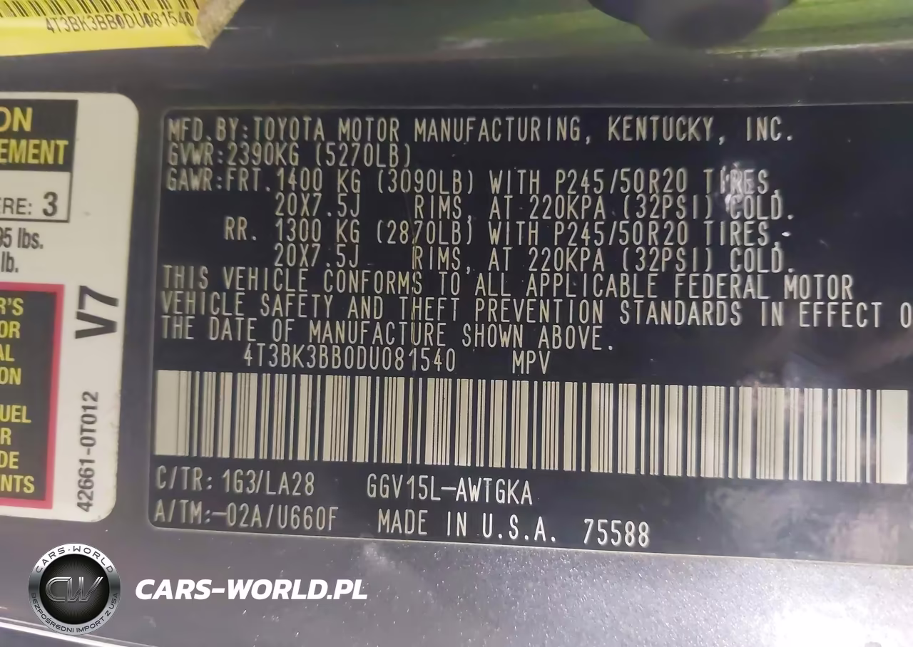 2013 Toyota Venza Xle V6 VIN:4T3BK3BB0DU081540 - 9