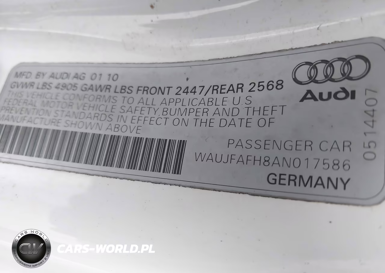 2010 Audi A5 2.0T Premium VIN:WAUJFAFH8AN017586 - 9