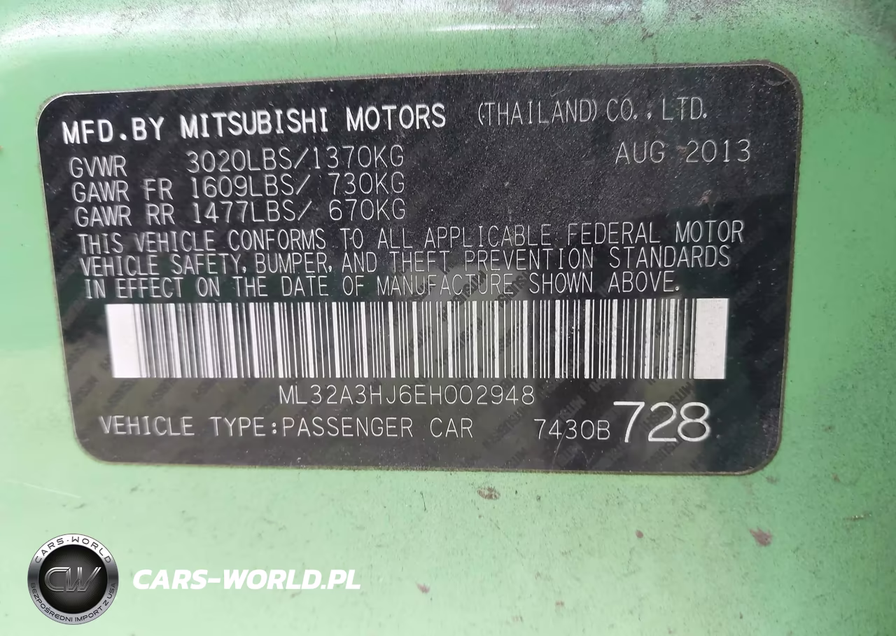 2014 Mitsubishi Mirage De VIN:ML32A3HJ6EH002948 - 9
