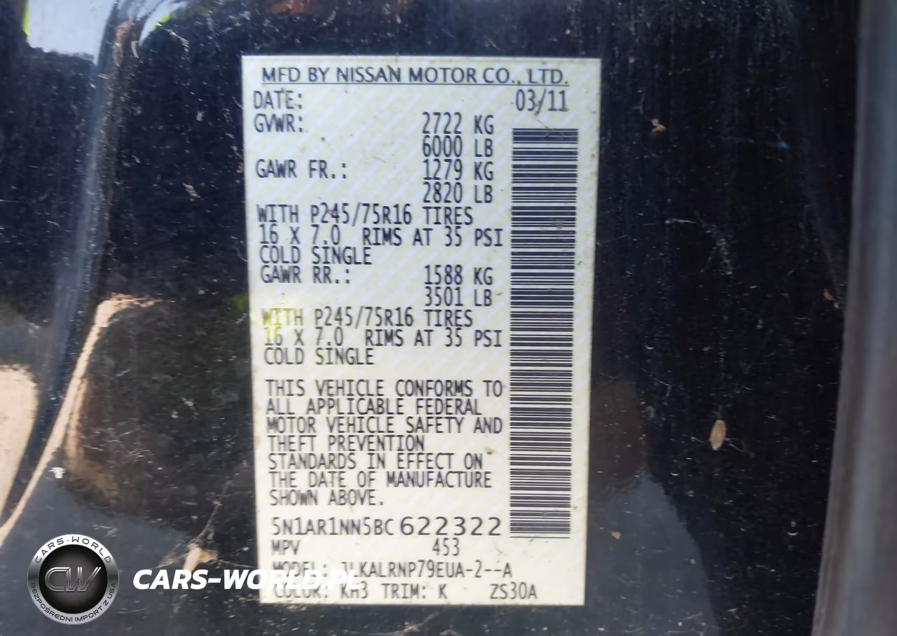 2011 Nissan Pathfinder S VIN:5N1AR1NN5BC622322 - 9