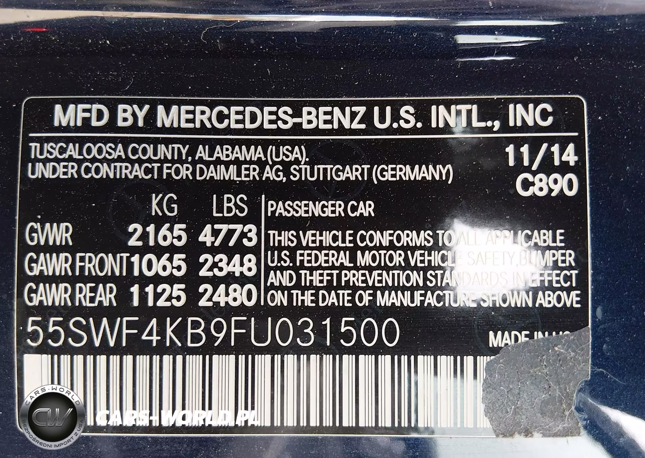 2015 Mercedes-Benz C 300 4Matic VIN:55SWF4KB9FU031500 - 9