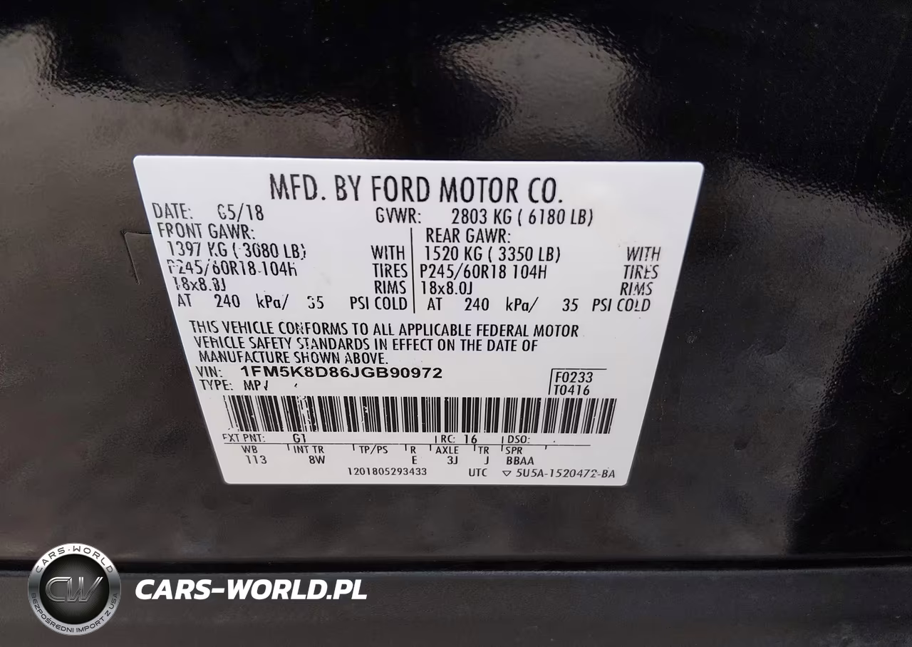 2018 Ford Explorer Xlt VIN:1FM5K8D86JGB90972 - 9