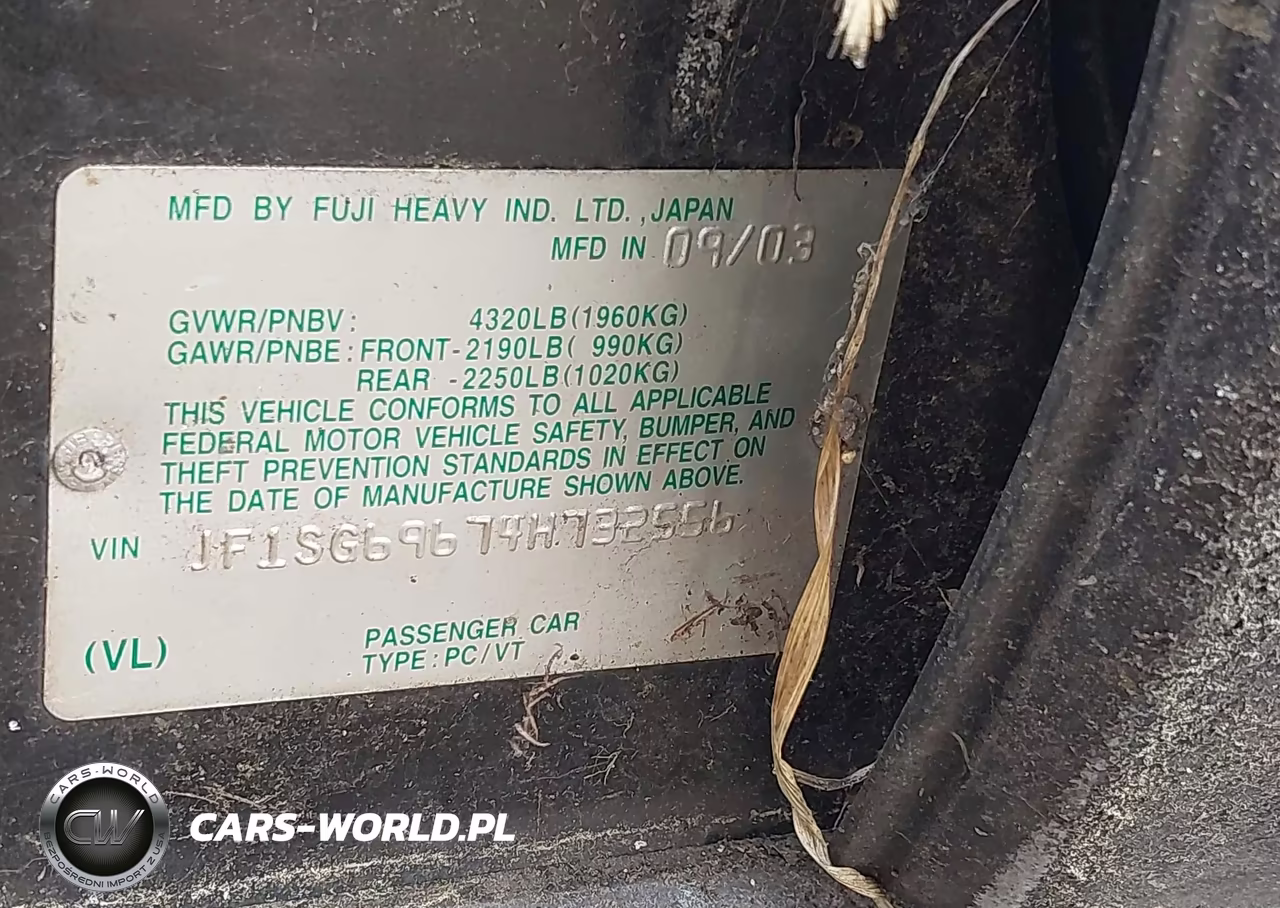 2004 Subaru Forester 2.5Xt VIN:JF1SG69674H732556 - 9