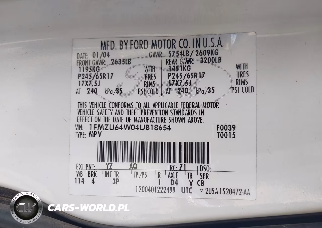 2004 Ford Explorer Eddie Bauer VIN:1FMZU64W04UB18654 - 9