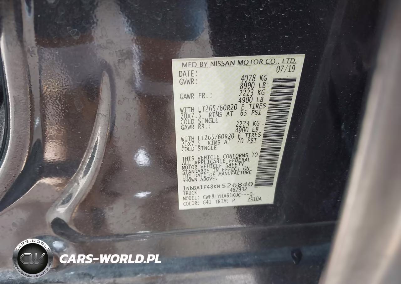 2019 Nissan Titan Xd Platinum Reserve Diesel VIN:1N6BA1F48KN526840 - 9