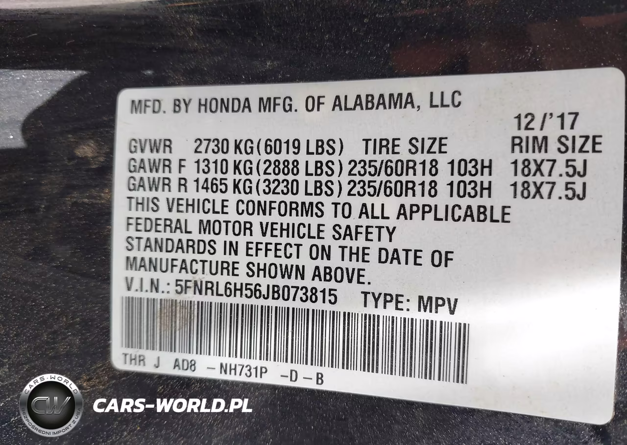 2018 Honda Odyssey Ex VIN:5FNRL6H56JB073815 - 9