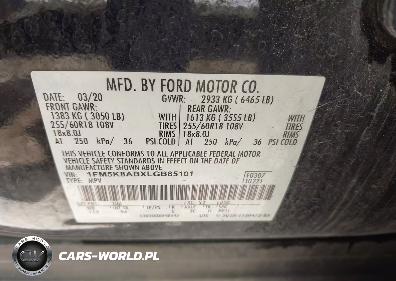 2020 Ford Police Interceptor Utility VIN:1FM5K8ABXLGB85101 - 9