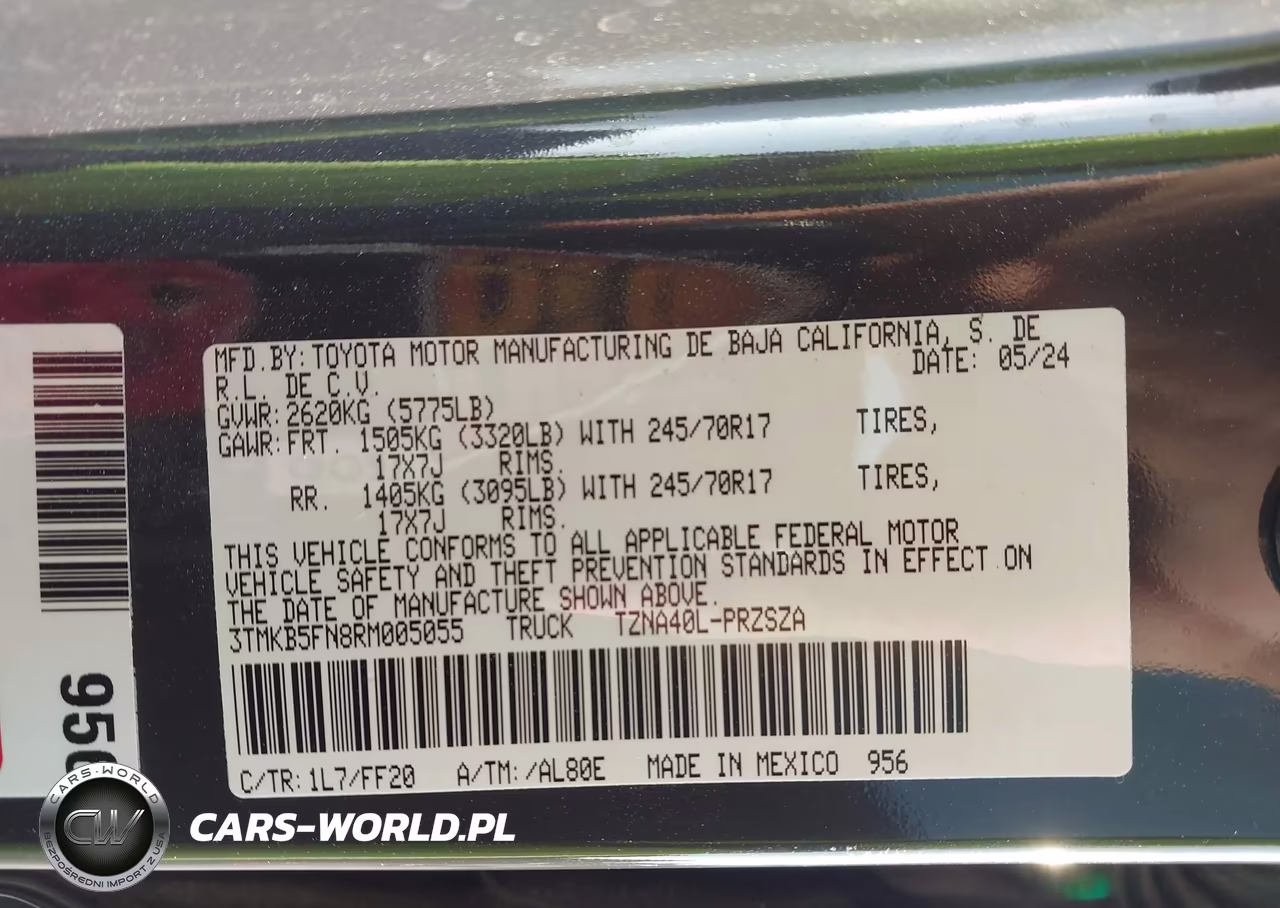 2024 Toyota Tacoma Sr5 VIN:3TMKB5FN8RM005055 - 9
