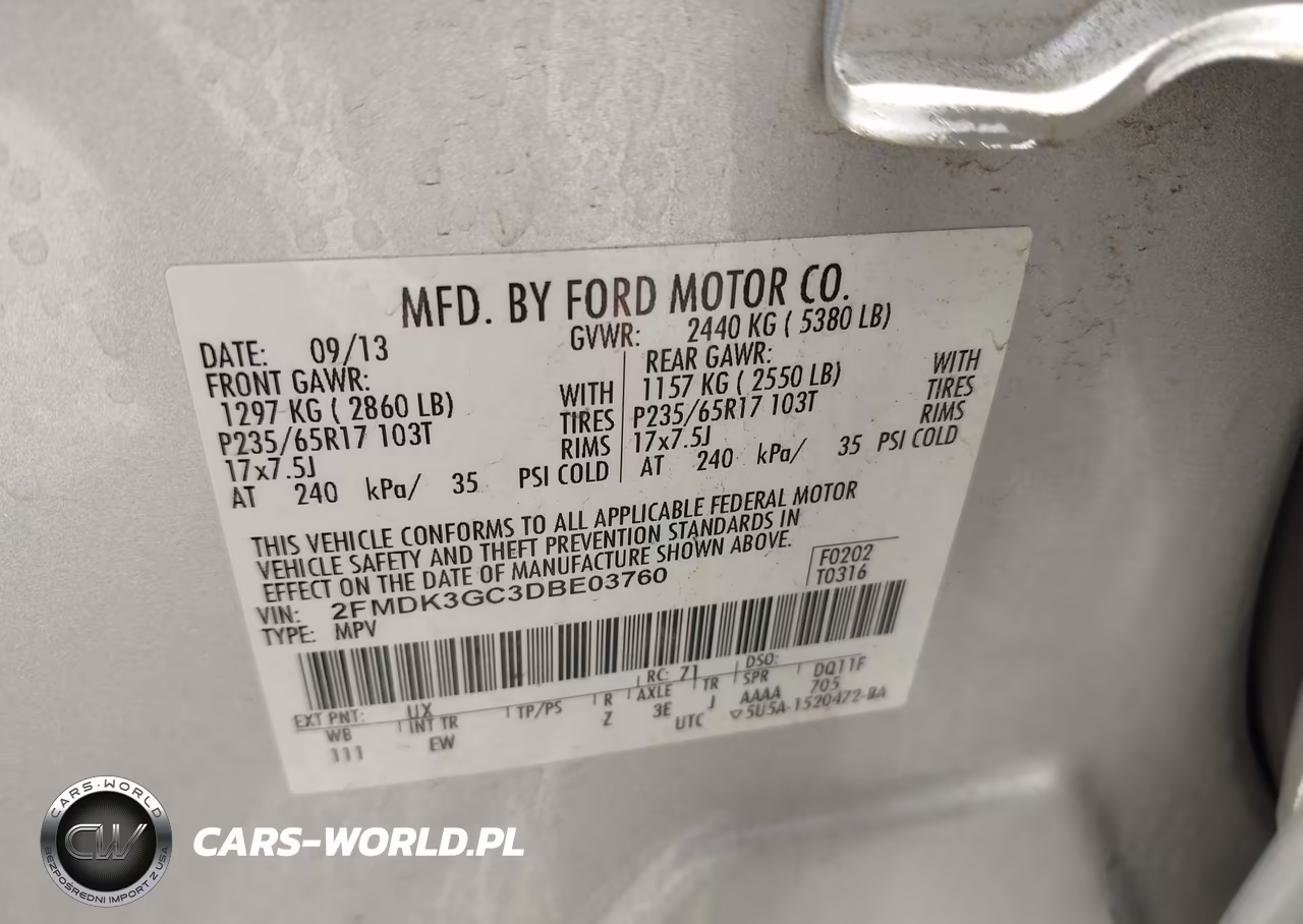 2013 Ford Edge Se VIN:2FMDK3GC3DBE03760 - 9
