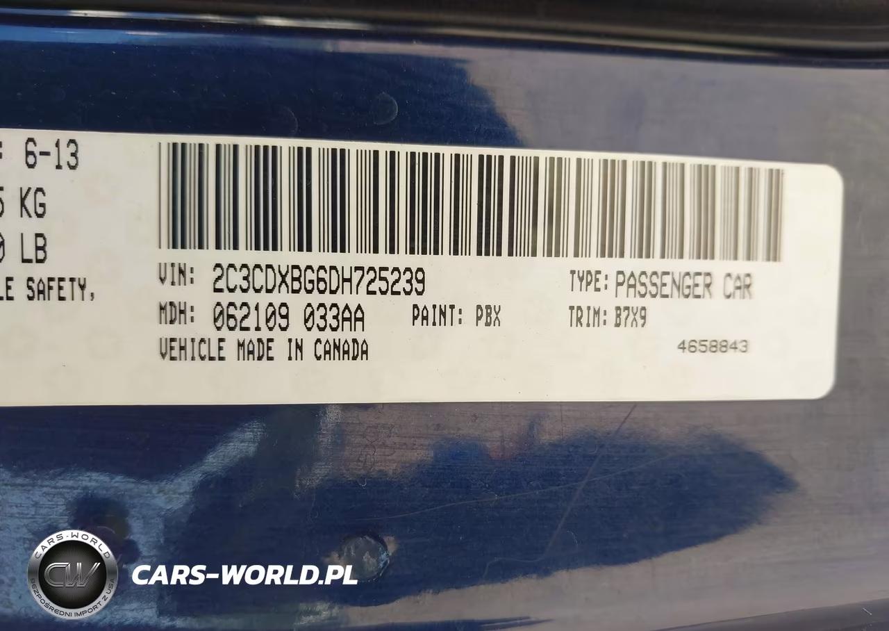 2013 Dodge Charger Se VIN:2C3CDXBG6DH725239 - 9