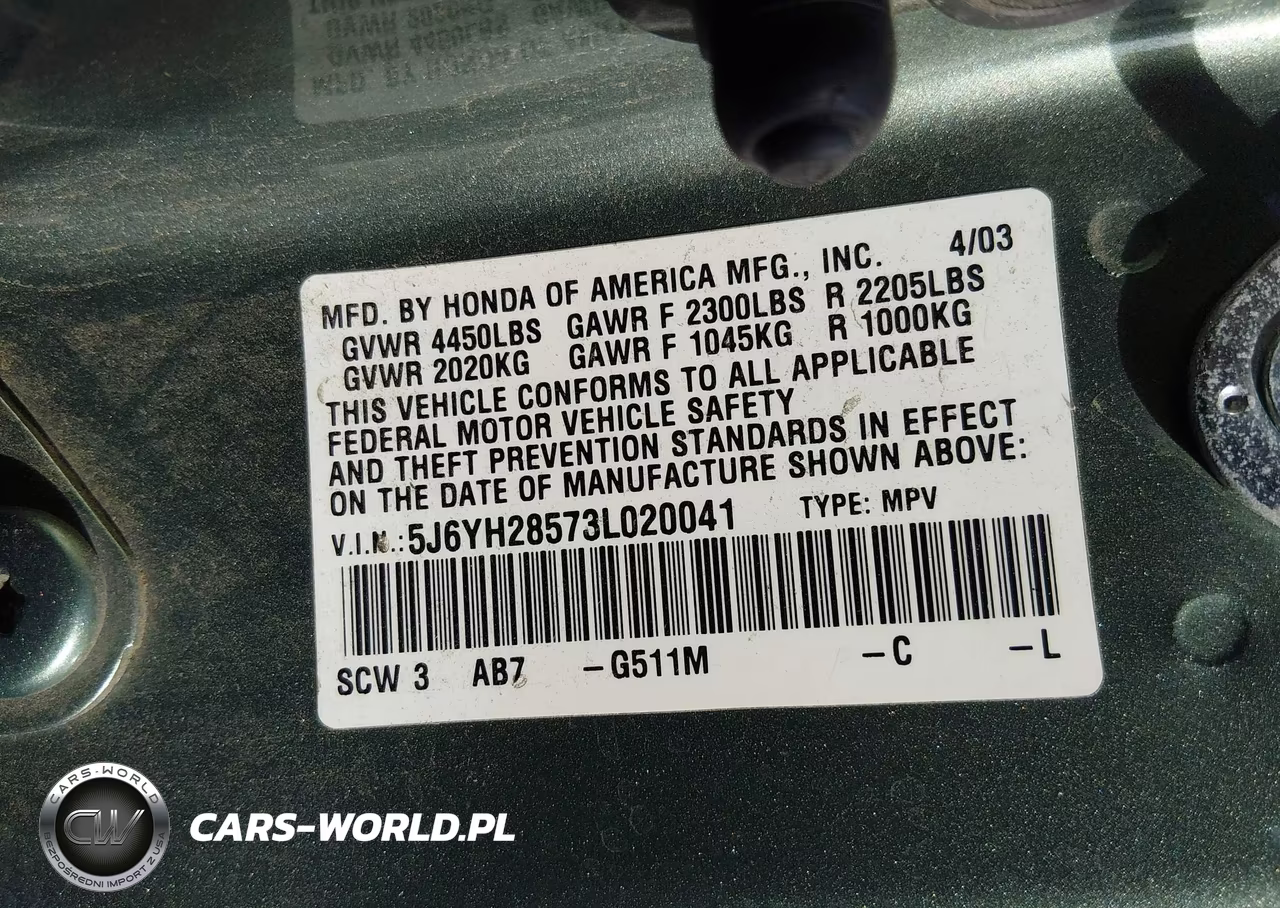 2003 Honda Element Ex VIN:5J6YH28573L020041 - 9