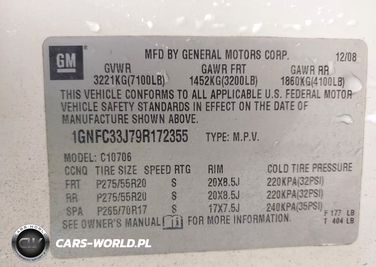 2009 Chevrolet Tahoe Ltz VIN:1GNFC33J79R172355 - 9
