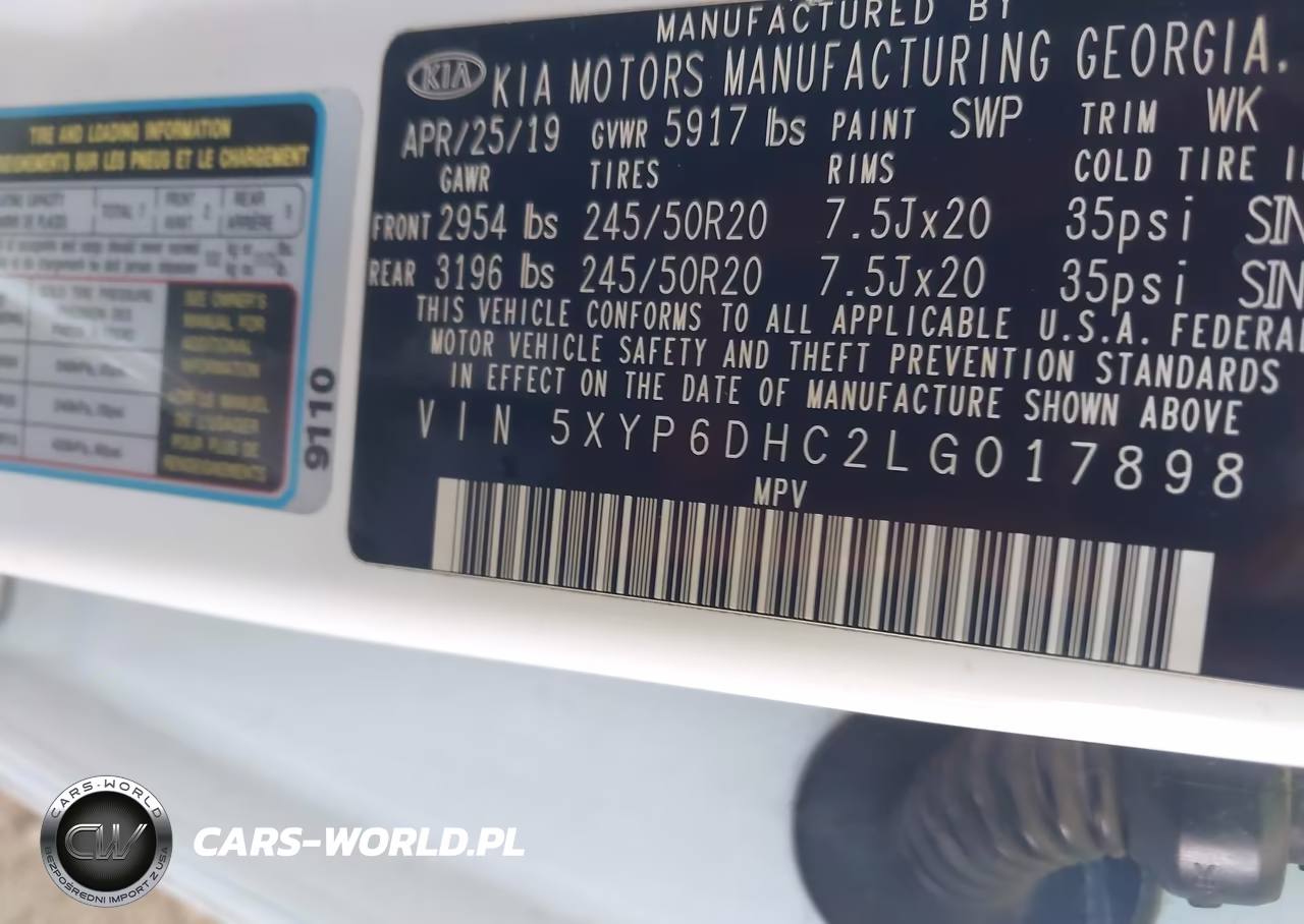 2020 Kia Telluride S VIN:5XYP6DHC2LG017898 - 9