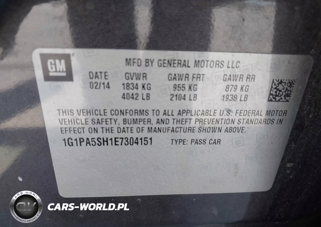 2014 Chevrolet Cruze Ls VIN:1G1PA5SH1E7304151 - 9