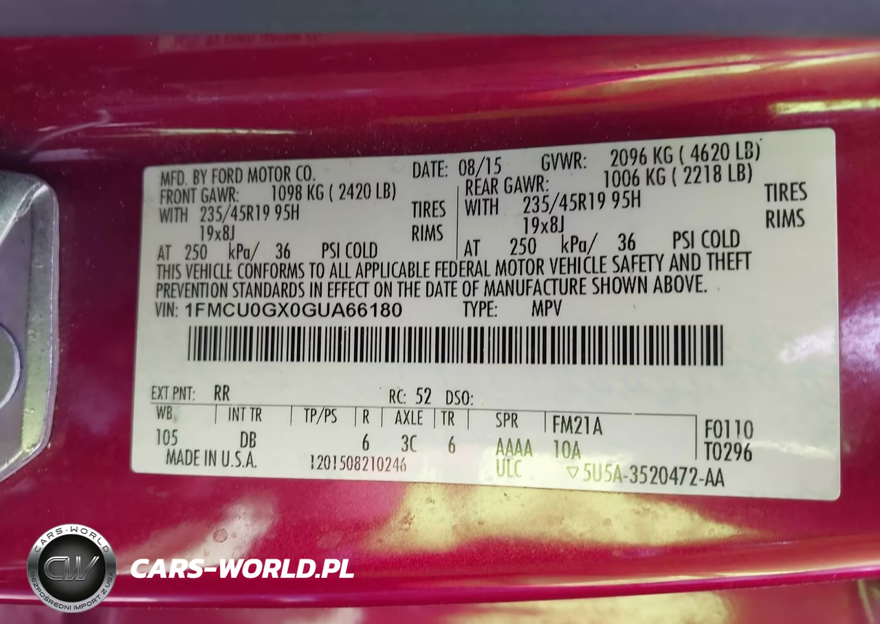 2016 Ford Escape Se VIN:1FMCU0GX0GUA66180 - 9