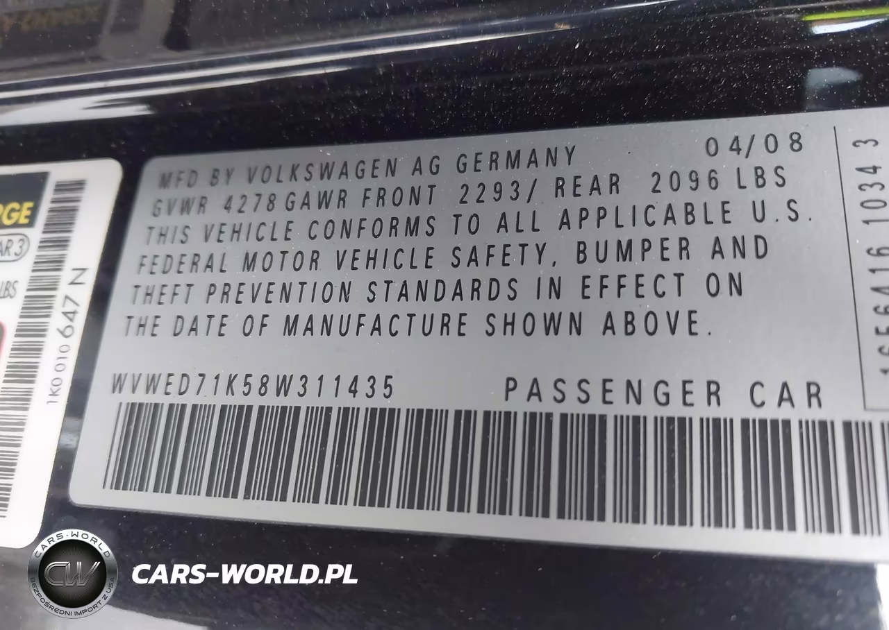 2008 Volkswagen Gti 2-Door VIN:WVWED71K58W311435 - 9