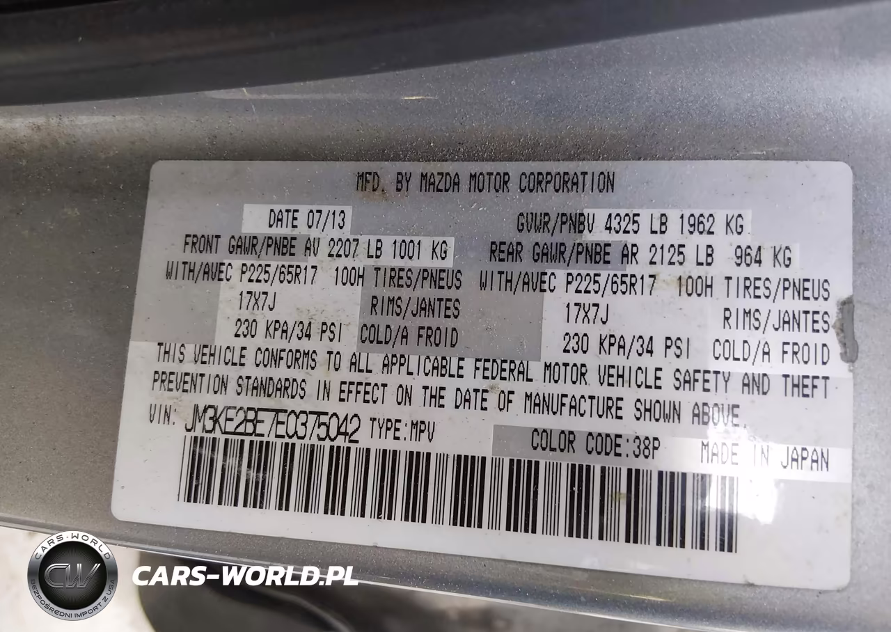 2014 Mazda Cx-5 Sport VIN:JM3KE2BE7E0375042 - 9