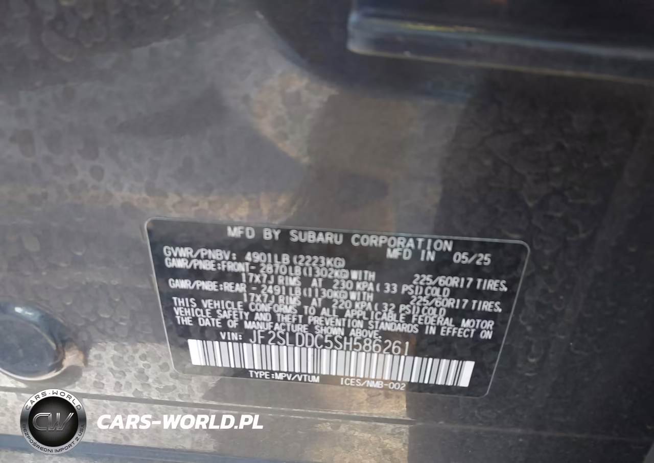 2025 Subaru Forester Premium VIN:JF2SLDDC5SH586261 - 9