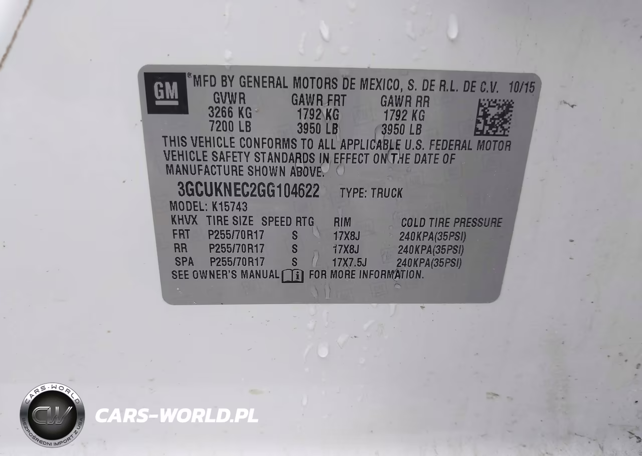 2016 Chevrolet Silverado 1500 Wt VIN:3GCUKNEC2GG104622 - 8