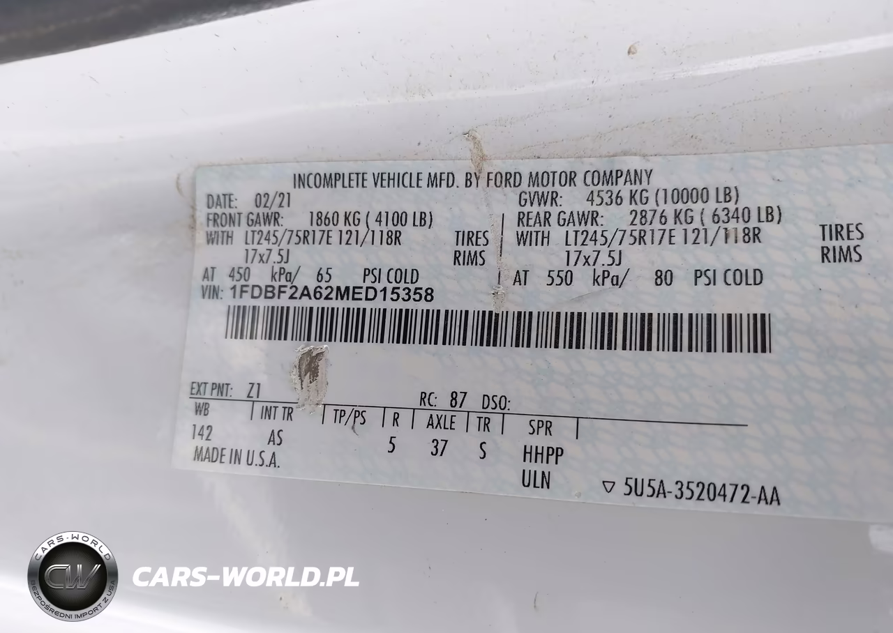 2021 Ford F-250 Xl VIN:1FDBF2A62MED15358 - 9