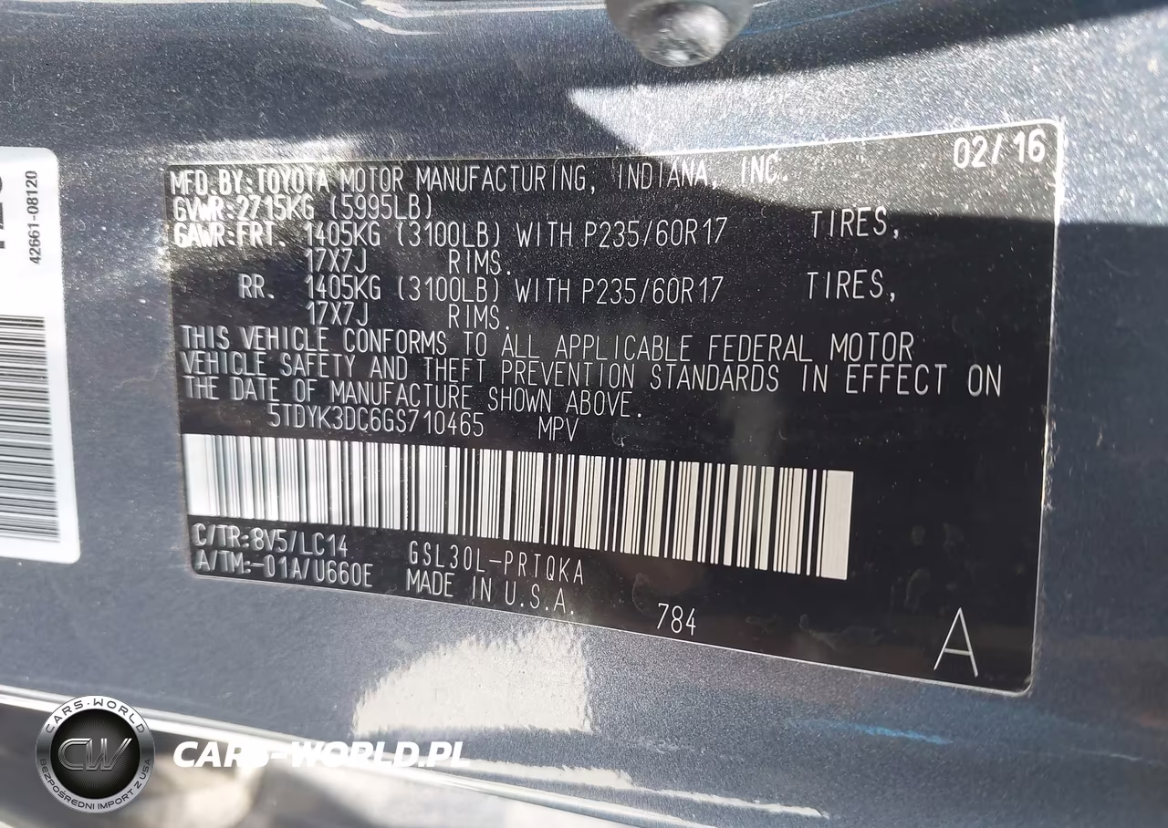 2016 Toyota Sienna Xle 8 Passenger VIN:5TDYK3DC6GS710465 - 9