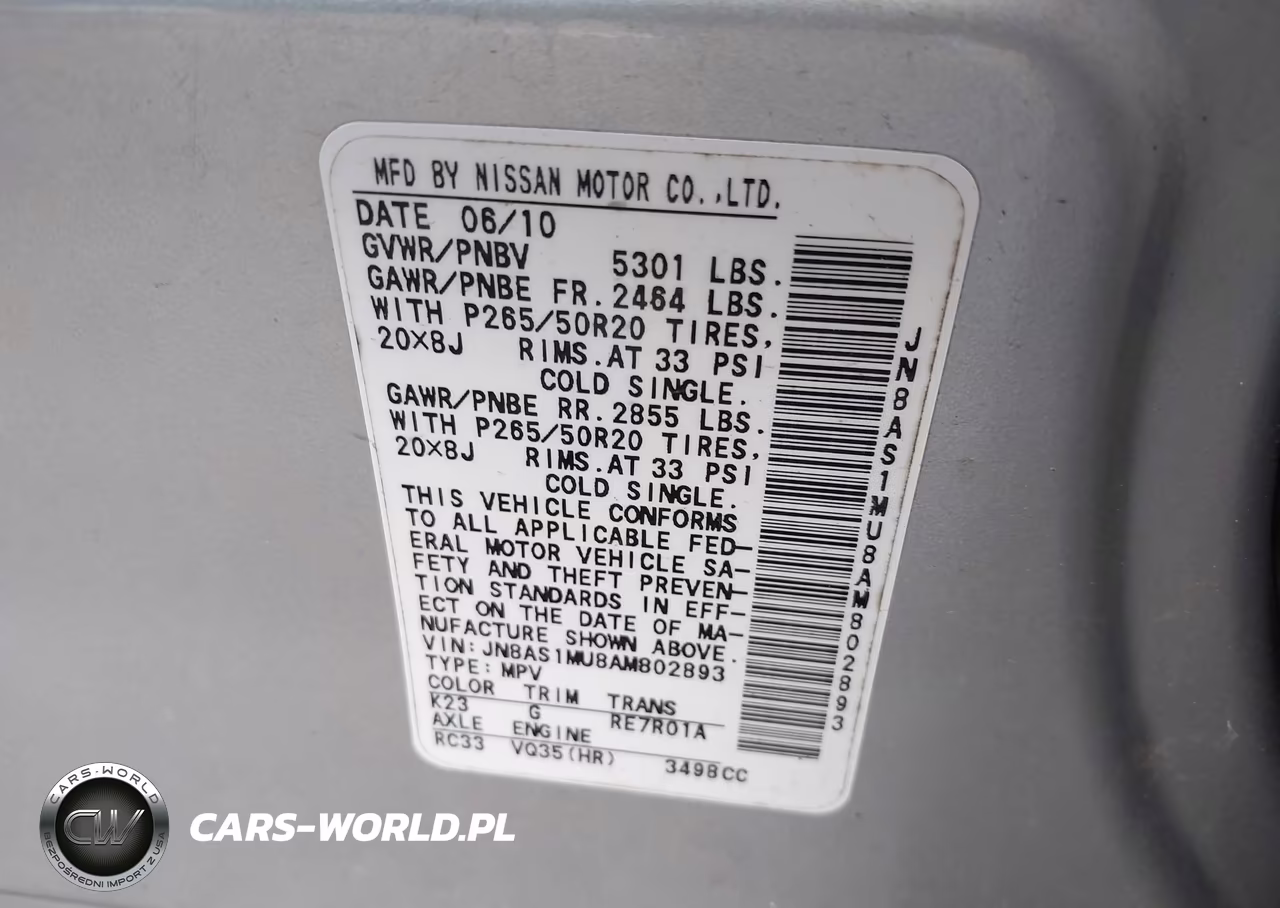 2010 Infiniti Fx35 VIN:JN8AS1MU8AM802893 - 9