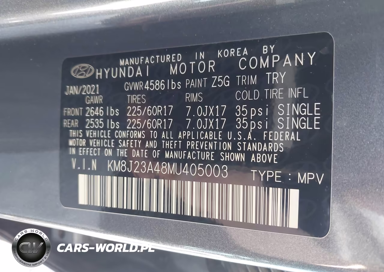 2021 Hyundai Tucson Se VIN:KM8J23A48MU405003 - 9