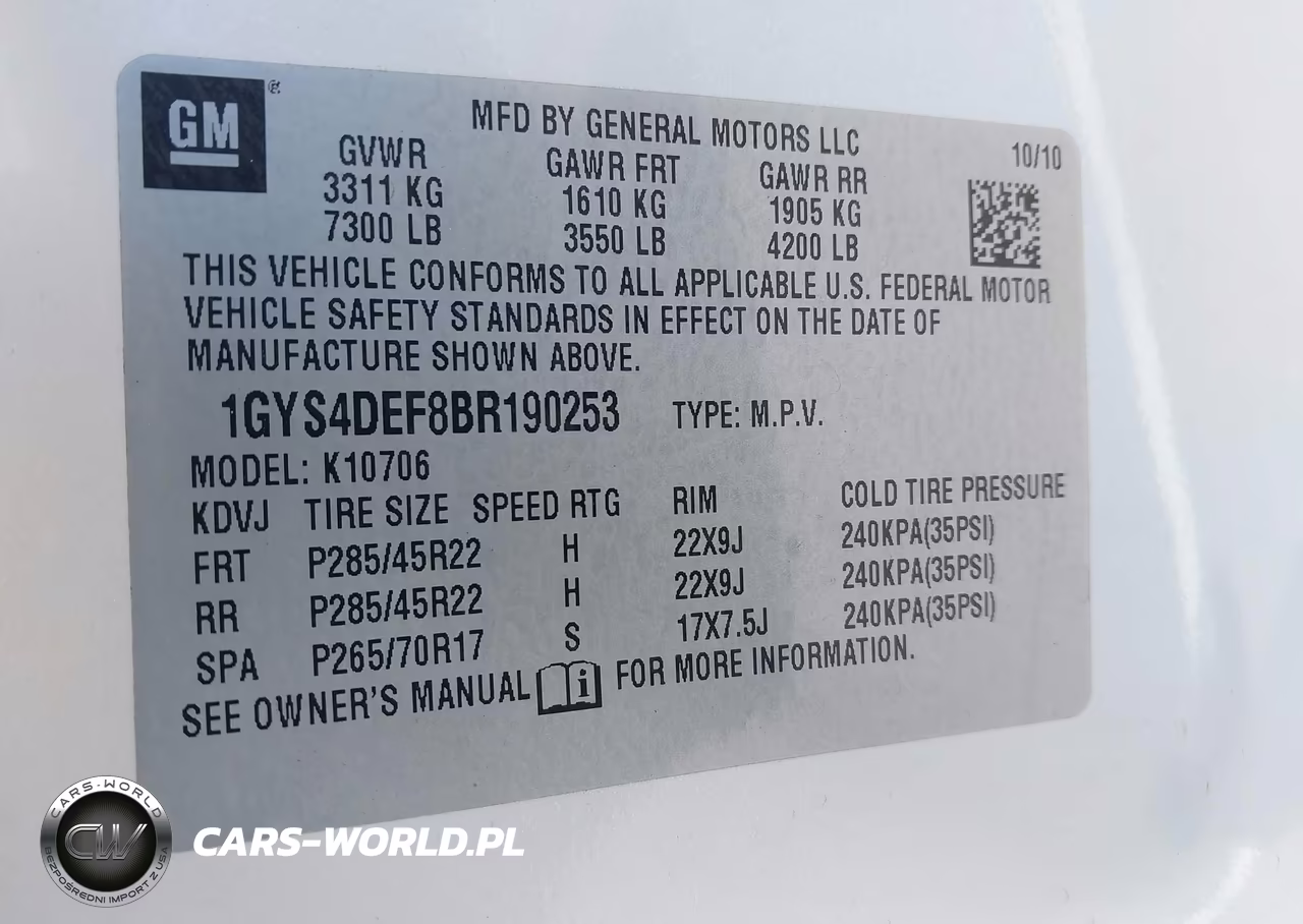 2011 Cadillac Escalade Platinum Edition VIN:1GYS4DEF8BR190253 - 9