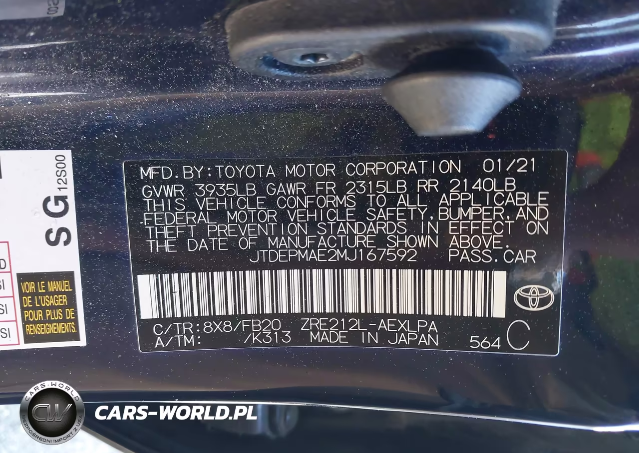 2021 Toyota Corolla Le VIN:JTDEPMAE2MJ167592 - 9