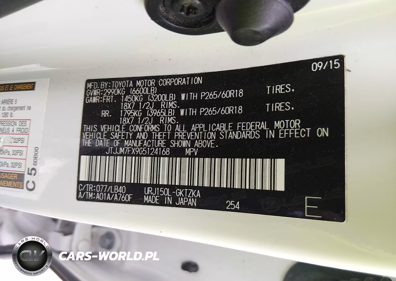 2016 Lexus Gx 460 Luxury VIN:JTJJM7FX9G5124168 - 9