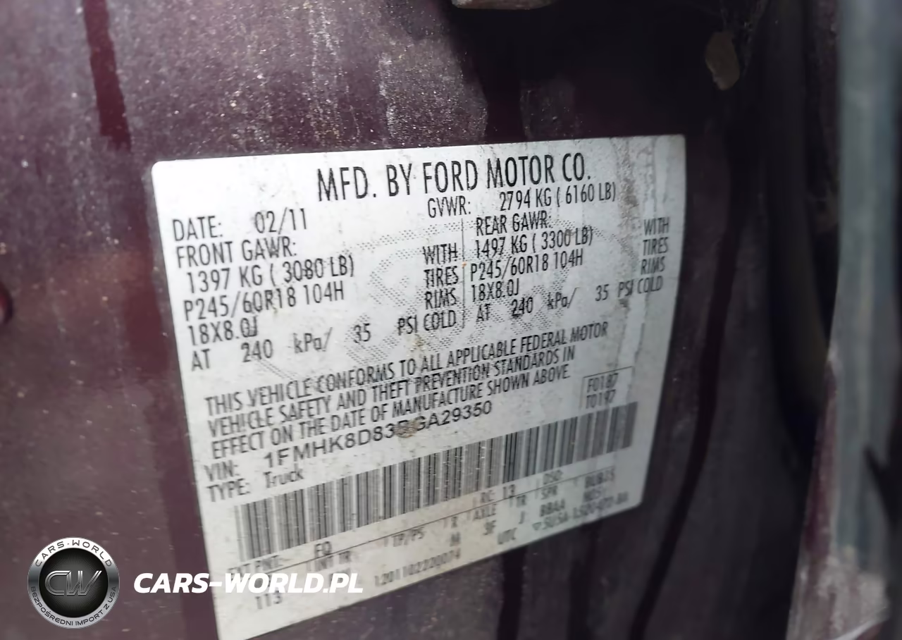 2011 Ford Explorer Xlt VIN:1FMHK8D83BGA29350 - 9