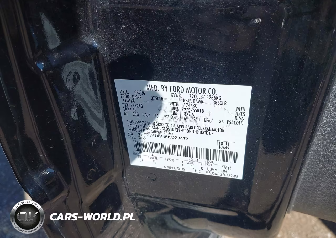 2006 Ford F-150 Fx4-Lariat-Xlt VIN:1FTPW14V46KD23473 - 9