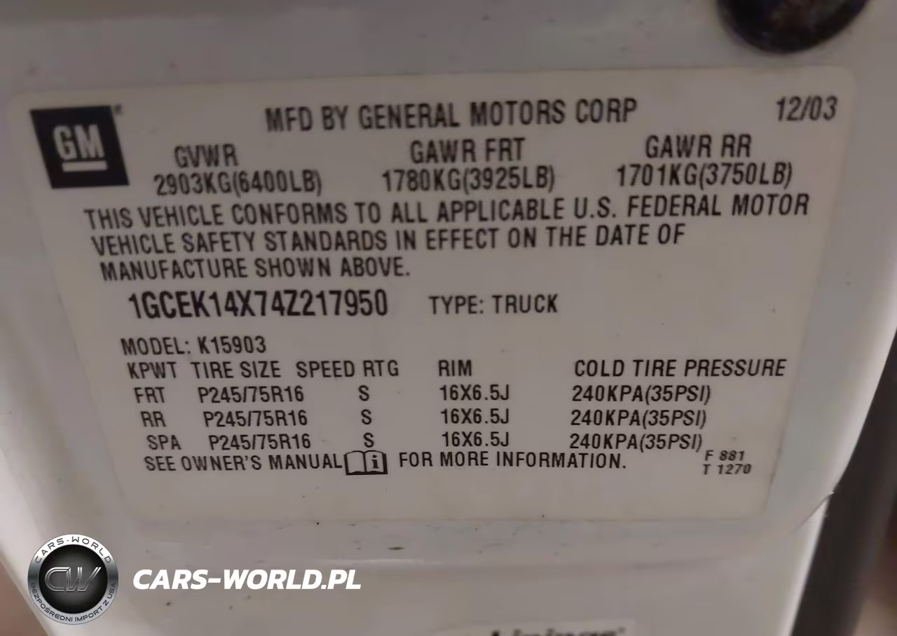 2004 Chevrolet Silverado 1500 Work Truck VIN:1GCEK14X74Z217950 - 9
