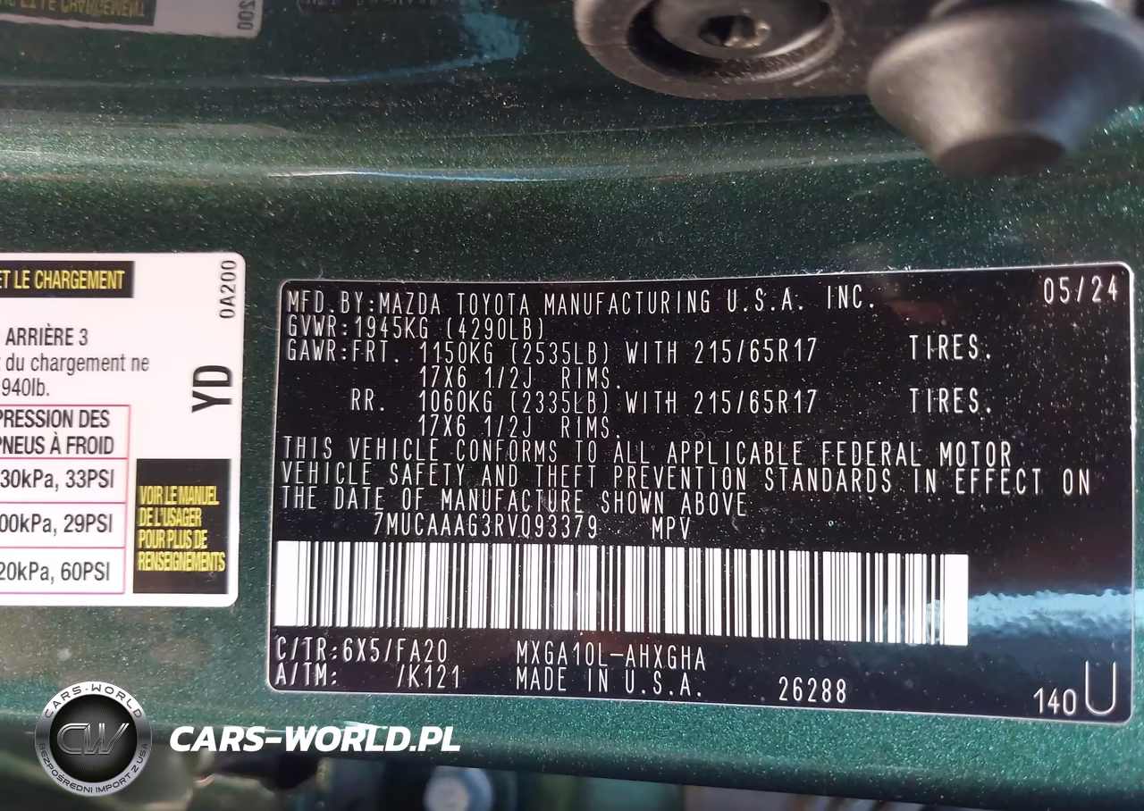 2024 Toyota Corolla Cross Le VIN:7MUCAAAG3RV093379 - 9