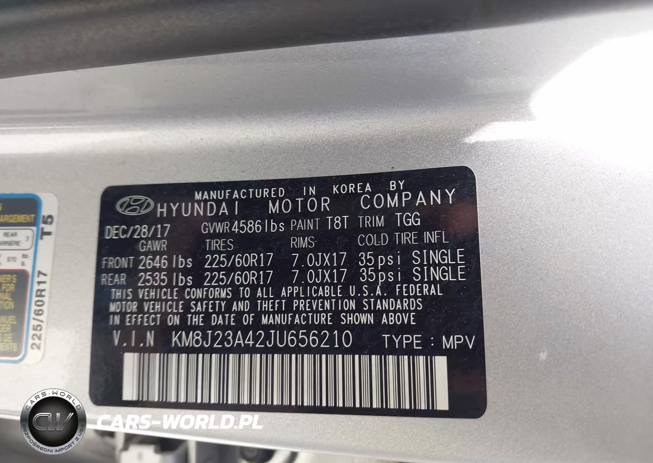 2018 Hyundai Tucson Se VIN:KM8J23A42JU656210 - 9